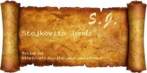 Stojkovits Jenő névjegykártya
